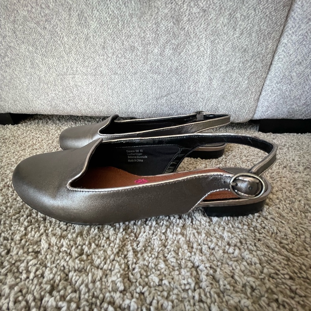 Ross Hommerson oceana leather sling back flats size 8